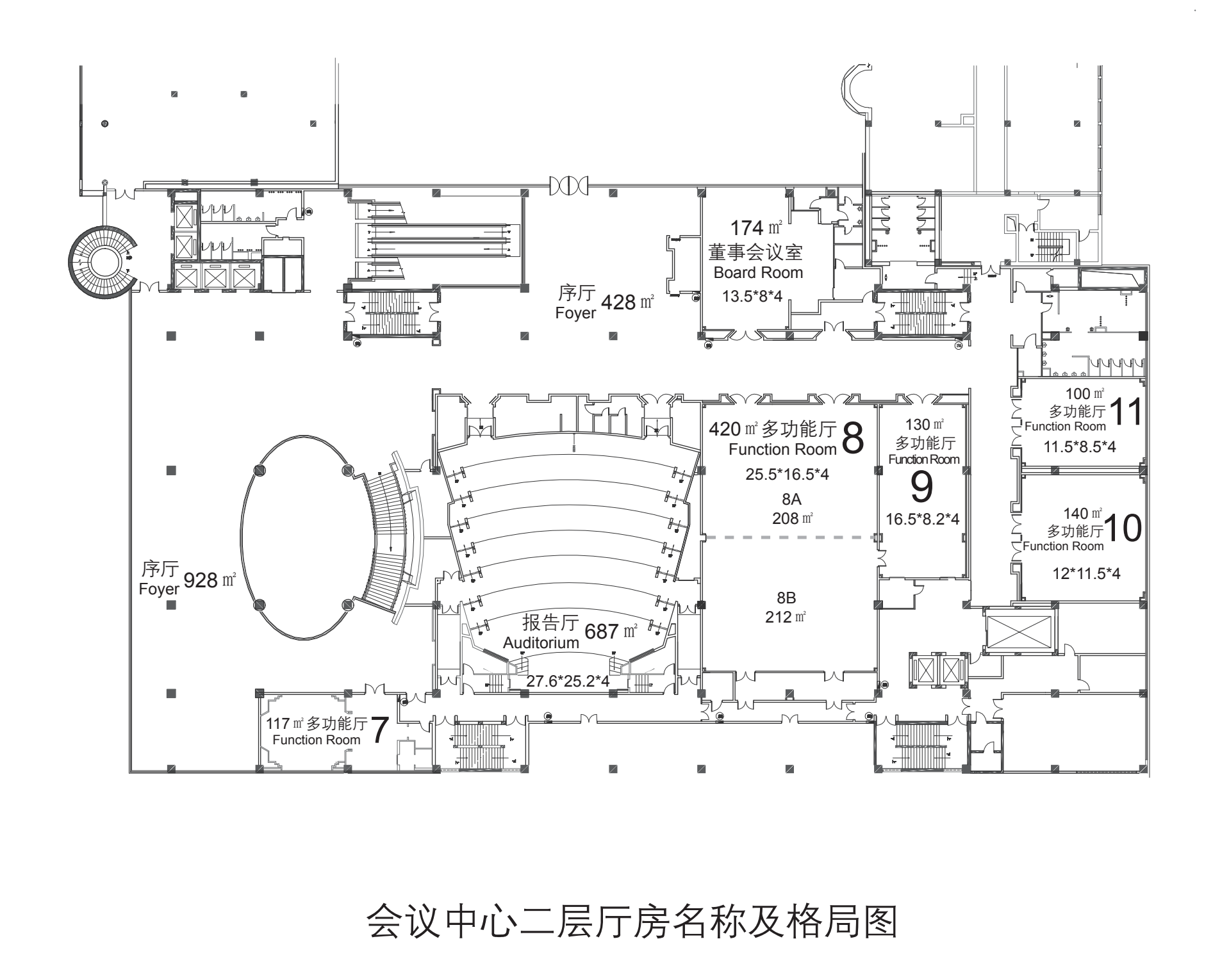 北京国际饭店会议中心二层平面图